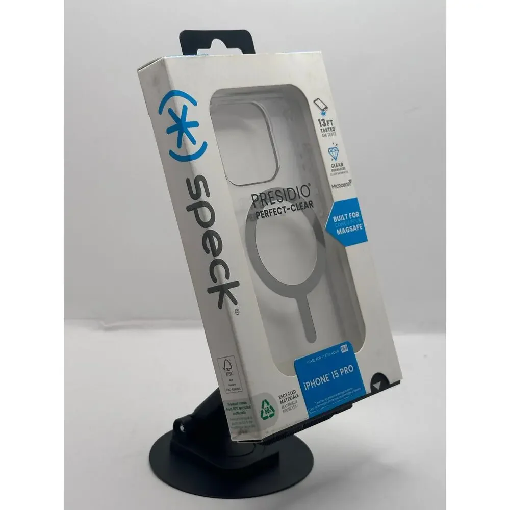 Speck Presidio Perfect-Clear iPhone 15 Pro MagSafe NWT MSRP: $55.00
